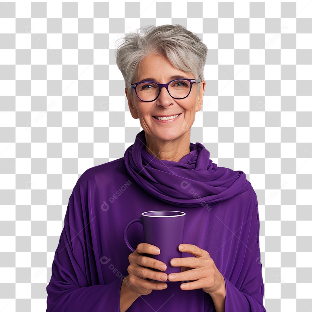 Fevereiro Roxo Mês Conscientização Doenças Crônicas PNG Transparente