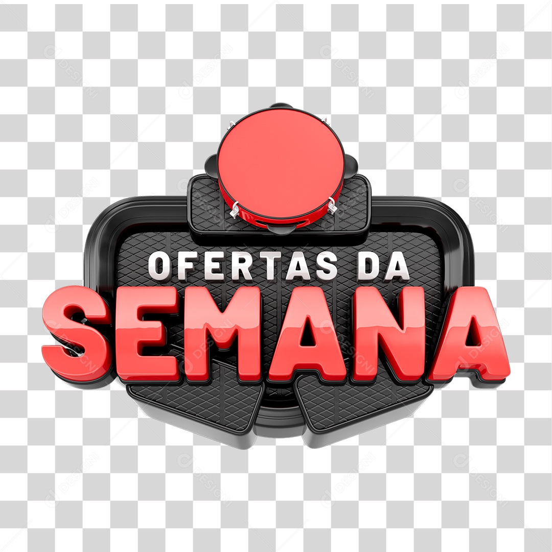 Selo 3D Ofertas da Semana PNG Transparente