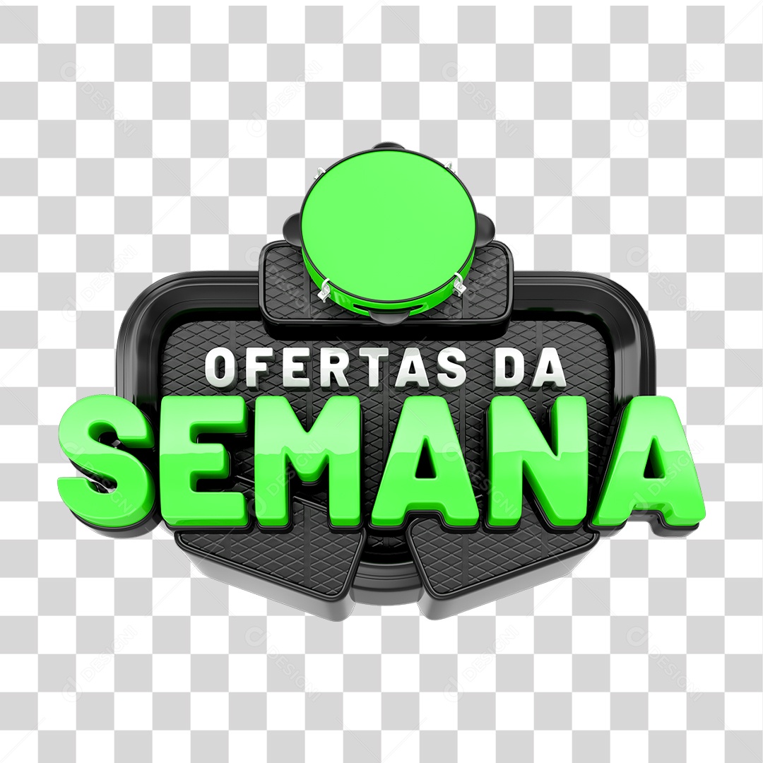 Selo 3D Ofertas da Semana PNG Transparente