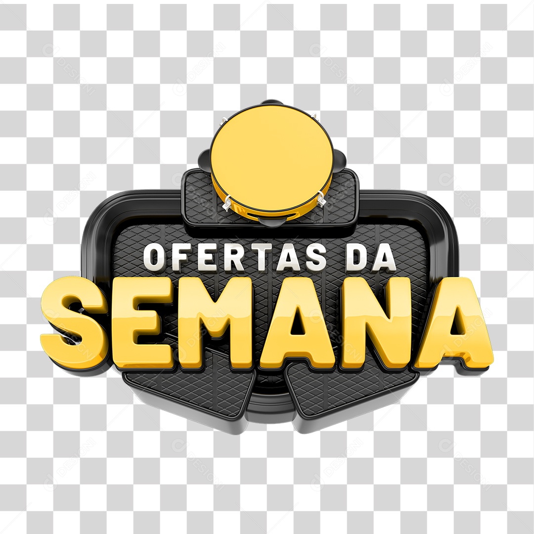 Selo 3D Ofertas da Semana PNG Transparente