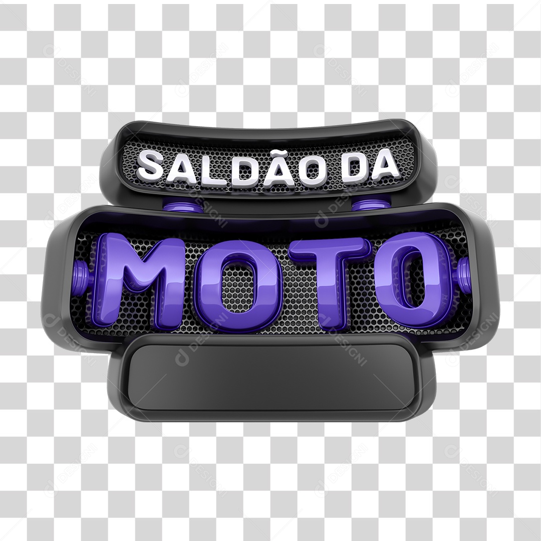 Selo 3D Saldão da Moto PNG Transparente