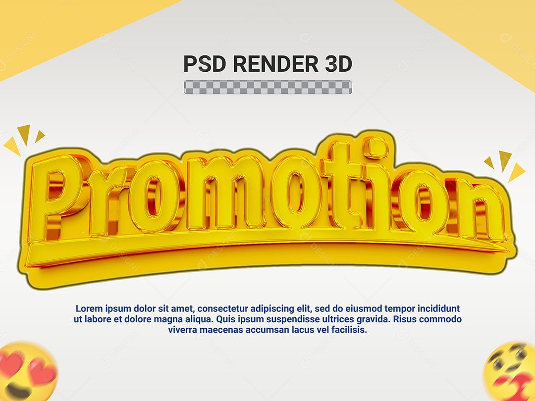 Selo 3D Promoção Para Composição PSD