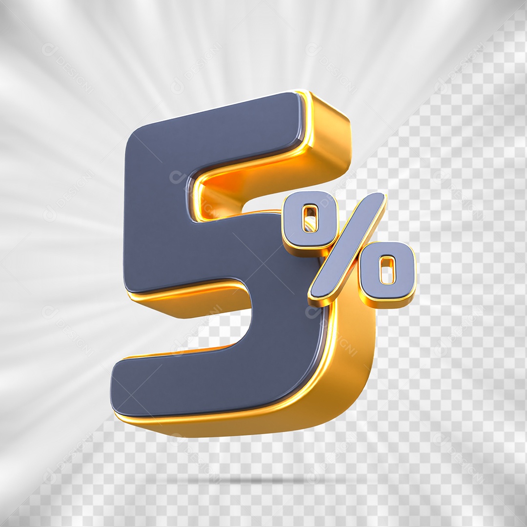Número de Porcentagem 5% Elemento 3D para Composição PSD