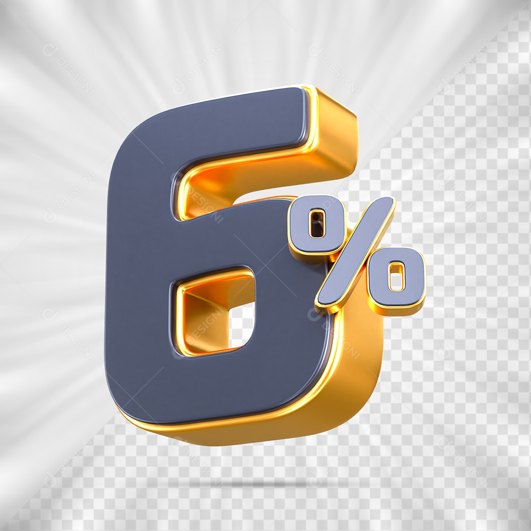 Número de Porcentagem 6% Elemento 3D para Composição PSD