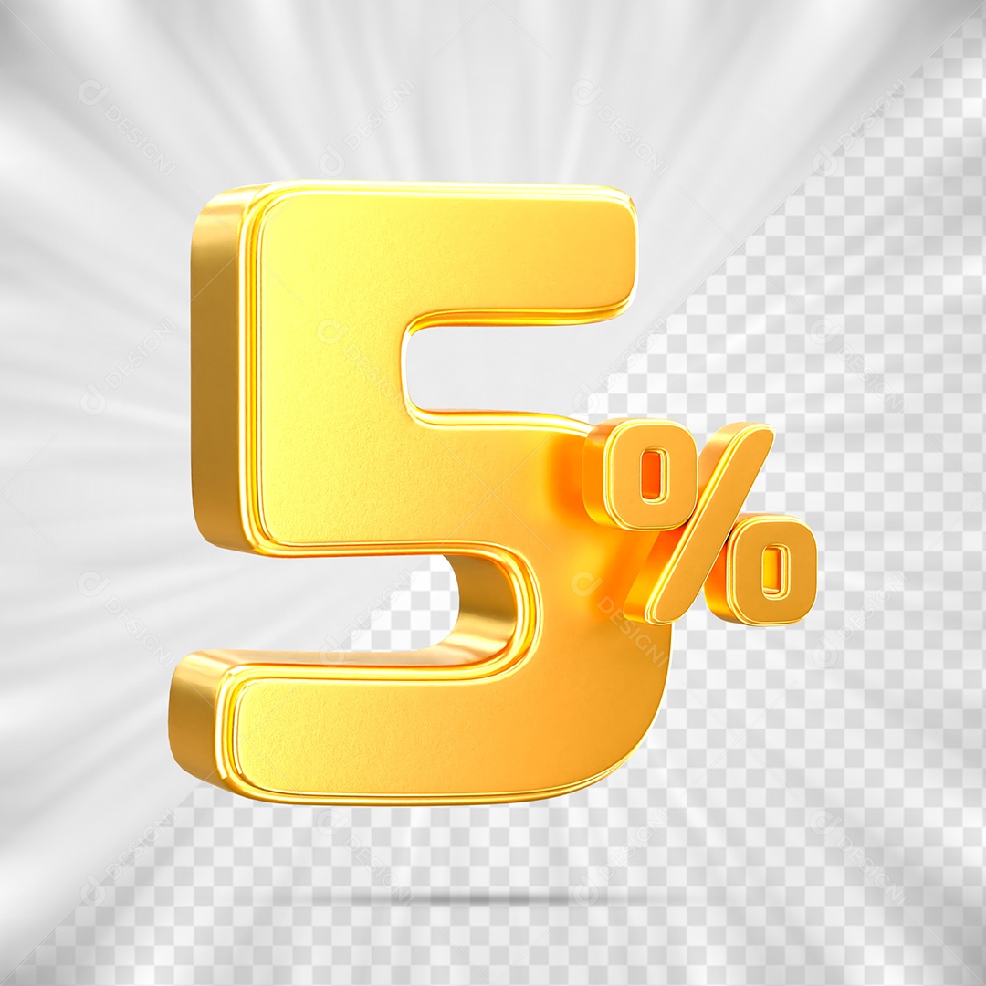 Número de Porcentagem 5% Elemento 3D para Composição PSD