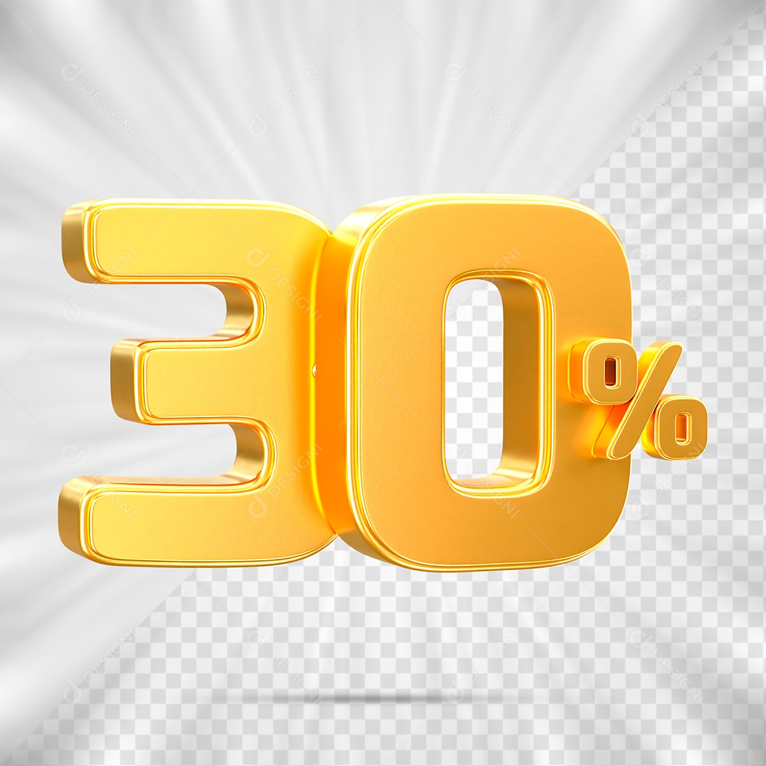 Elemento Número 30% OFF para Composição PSD