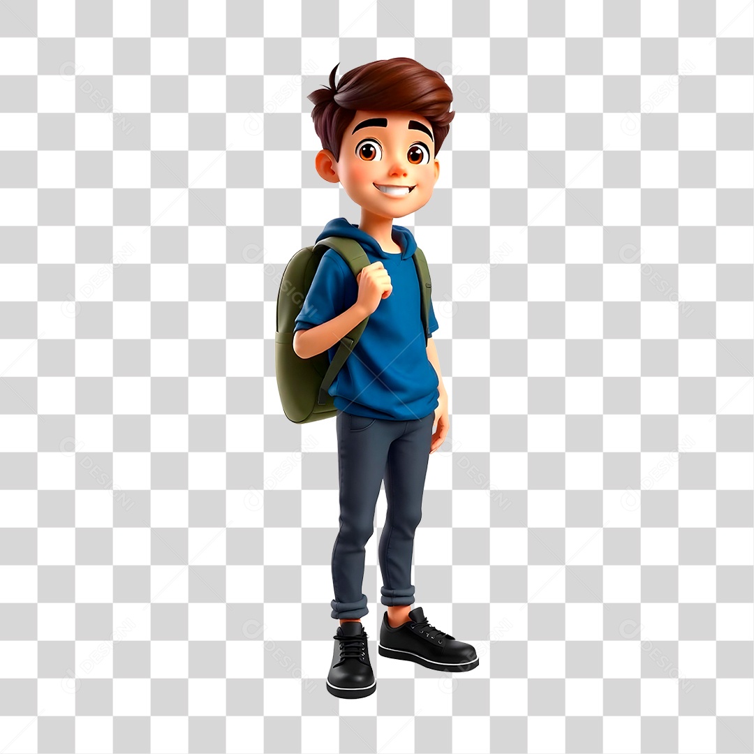 Personagem Estudante PNG Transparente