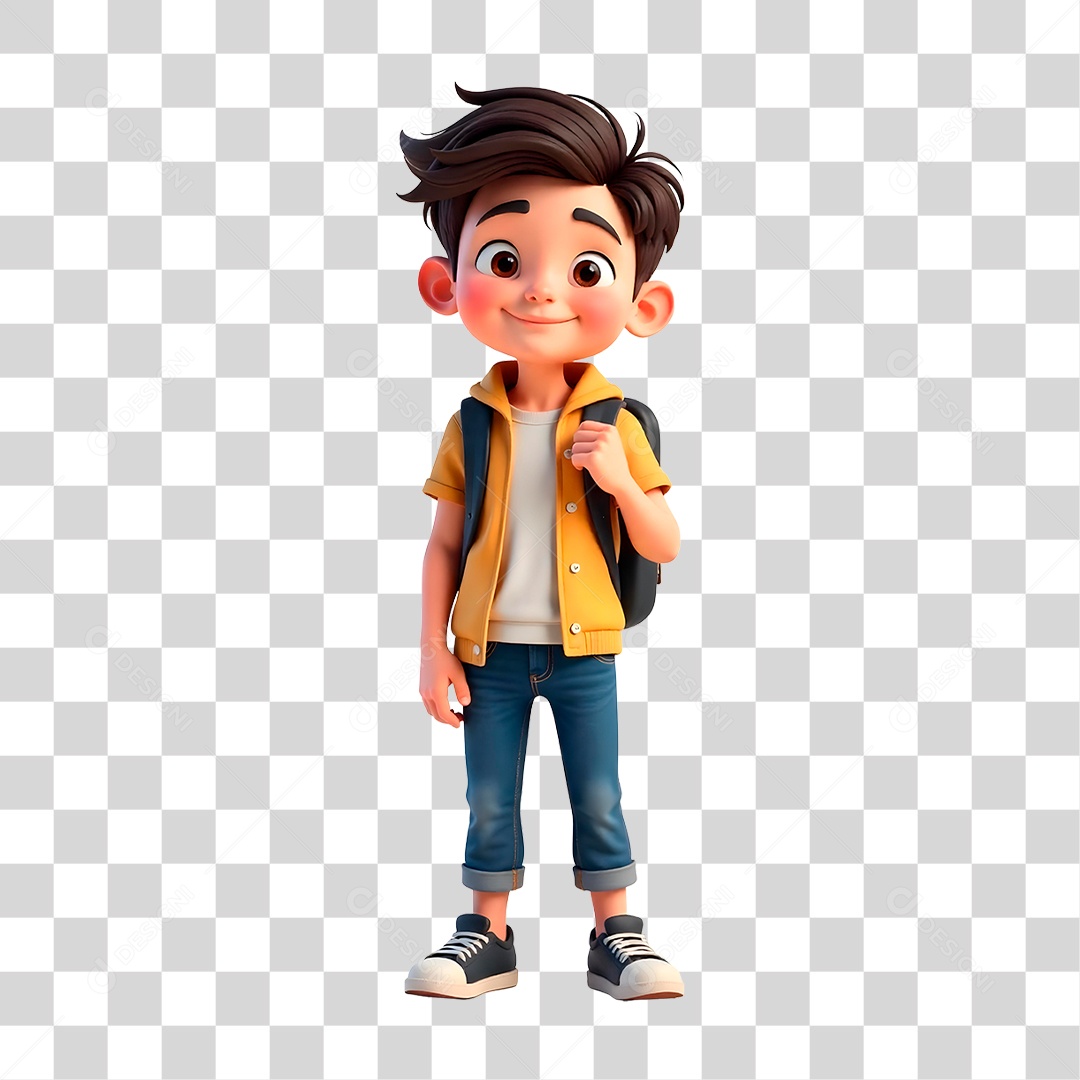Personagem Estudante PNG Transparente