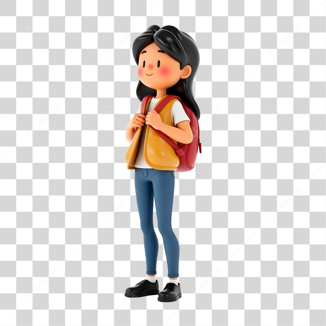 Personagem Estudante PNG Transparente