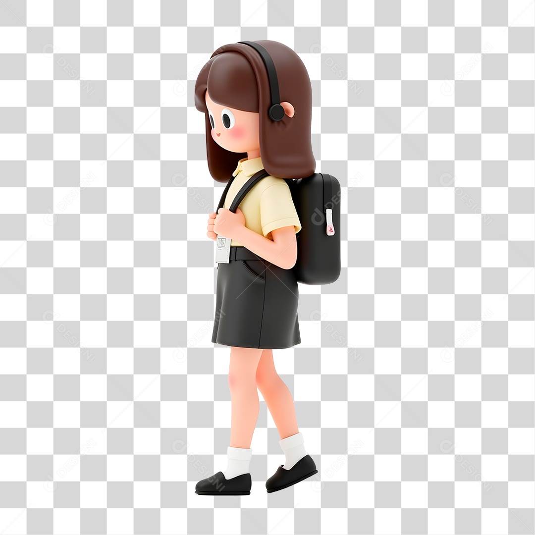 Personagem Estudante PNG Transparente