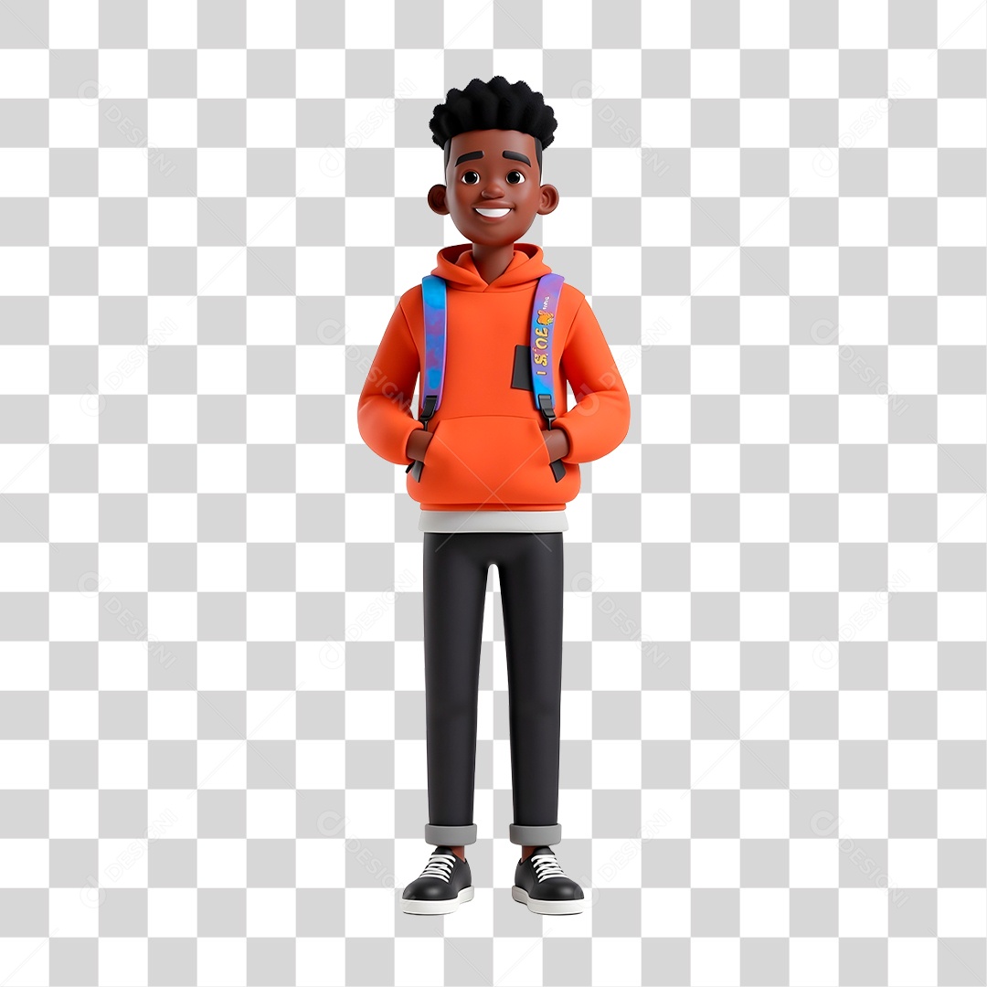 Personagem Estudante PNG Transparente