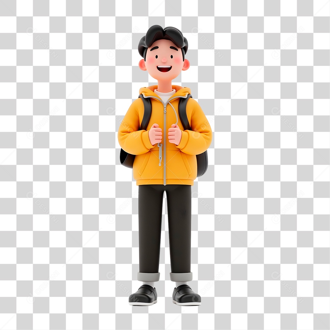 Personagem Estudante PNG Transparente