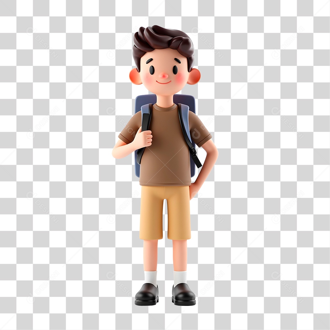 Personagem Estudante PNG Transparente