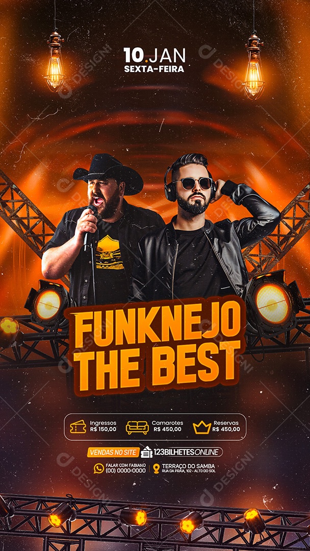 Story Flyer Funknejo The Best Social Media PSD Editável