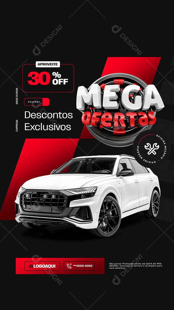 Story Mega Ofertas Oficina Mecânica Social Media PSD Editável