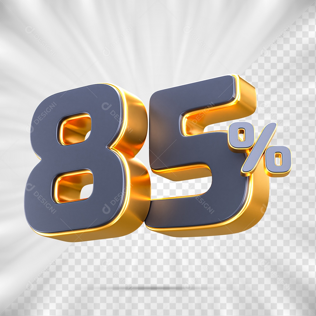 Número de Porcentagem 85% Elemento 3D para Composição PSD