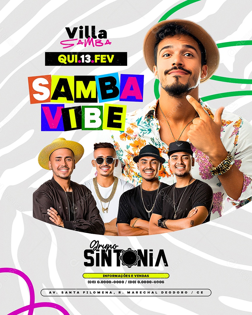 Flyer Samba Vibe Social Media PSD Editable