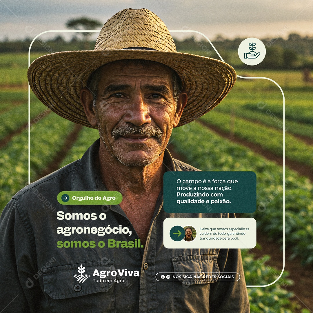 Agronegócio Orgulho do Agro Social Media PSD Editável