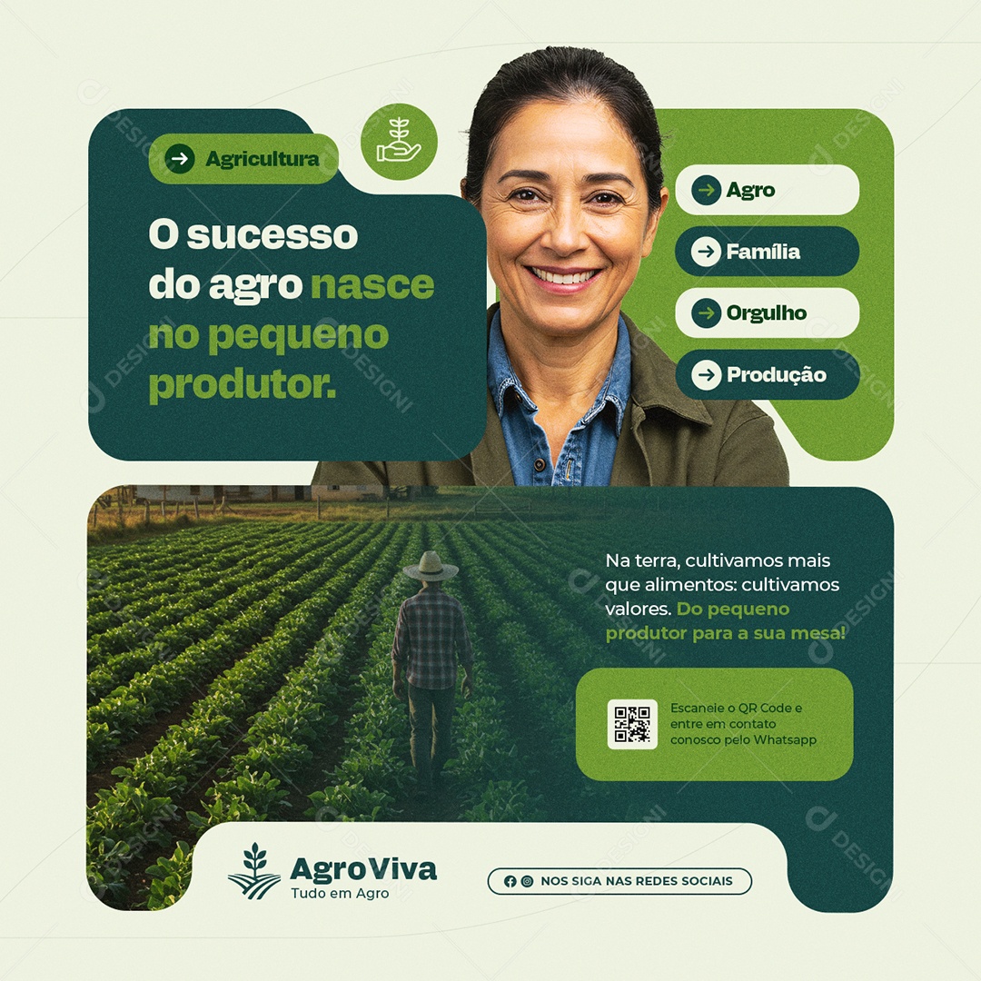 Agronegócio Agricultura O Sucesso do Agro Social Media PSD Editável