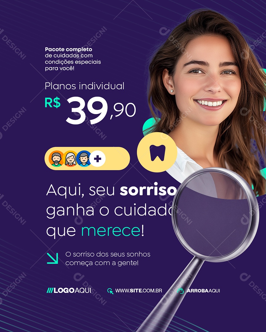 Odonto Planos Individual Social Media PSD Editável