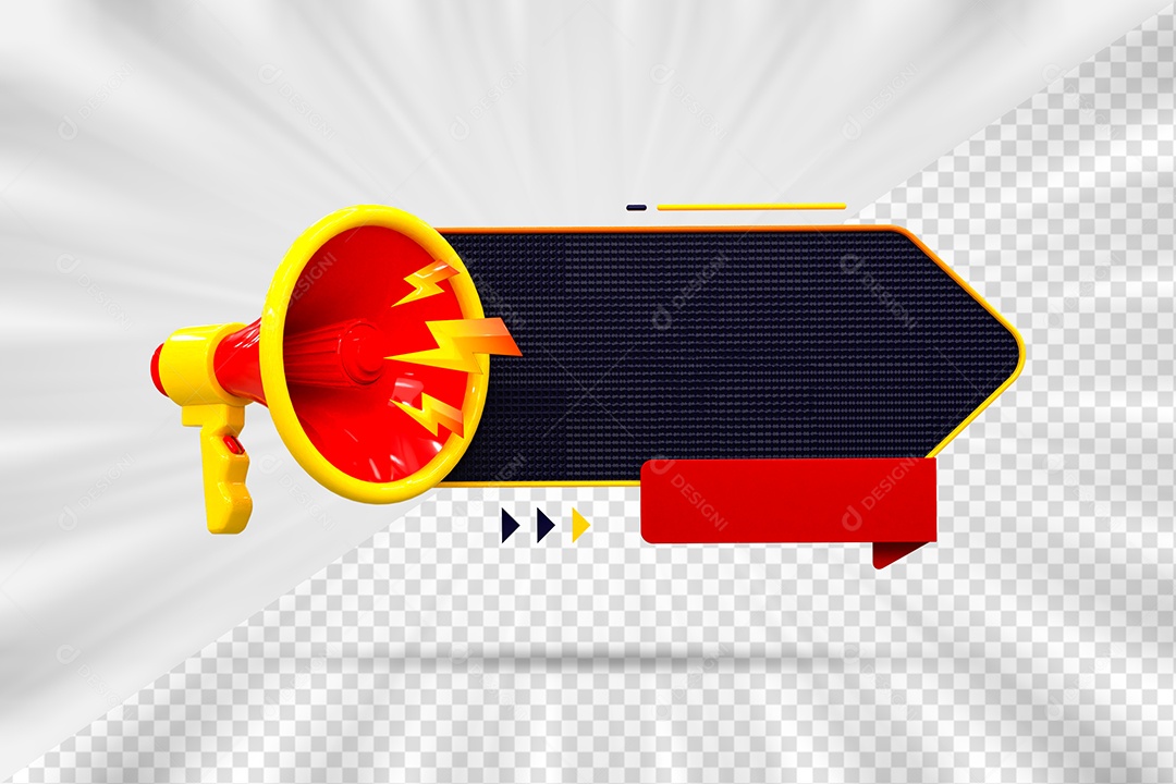 Tag de Desconto Elemento 3D para Composição PSD
