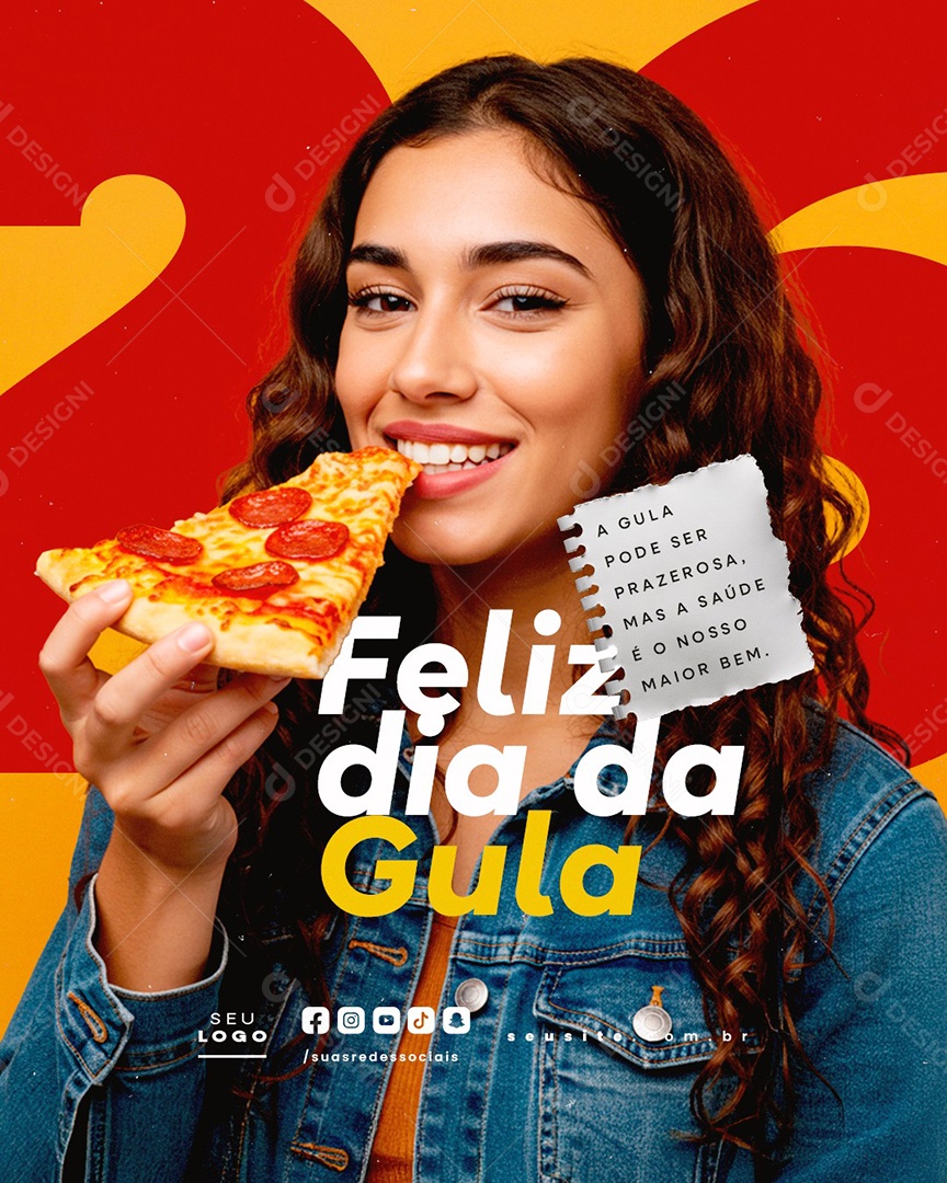 Feliz Dia da Gula 26 de Janeiro Social Media PSD Editável