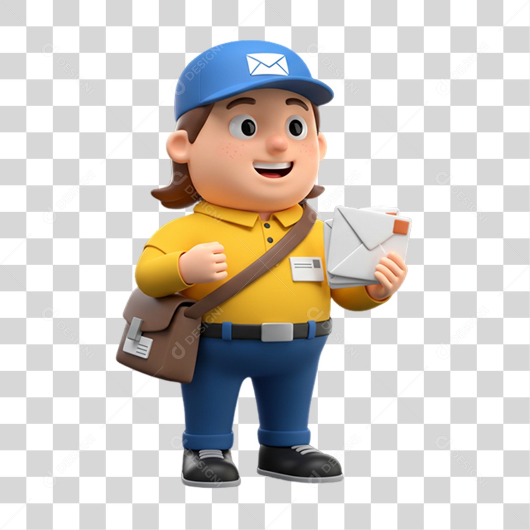 Entregador Carteiro Encomendas PNG Transparente