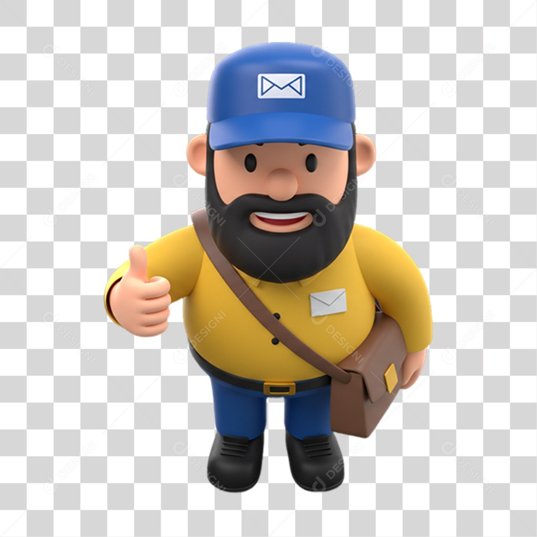 Entregador Carteiro Encomendas PNG Transparente