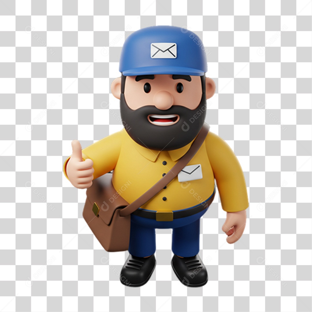 Entregador Carteiro Encomendas PNG Transparente
