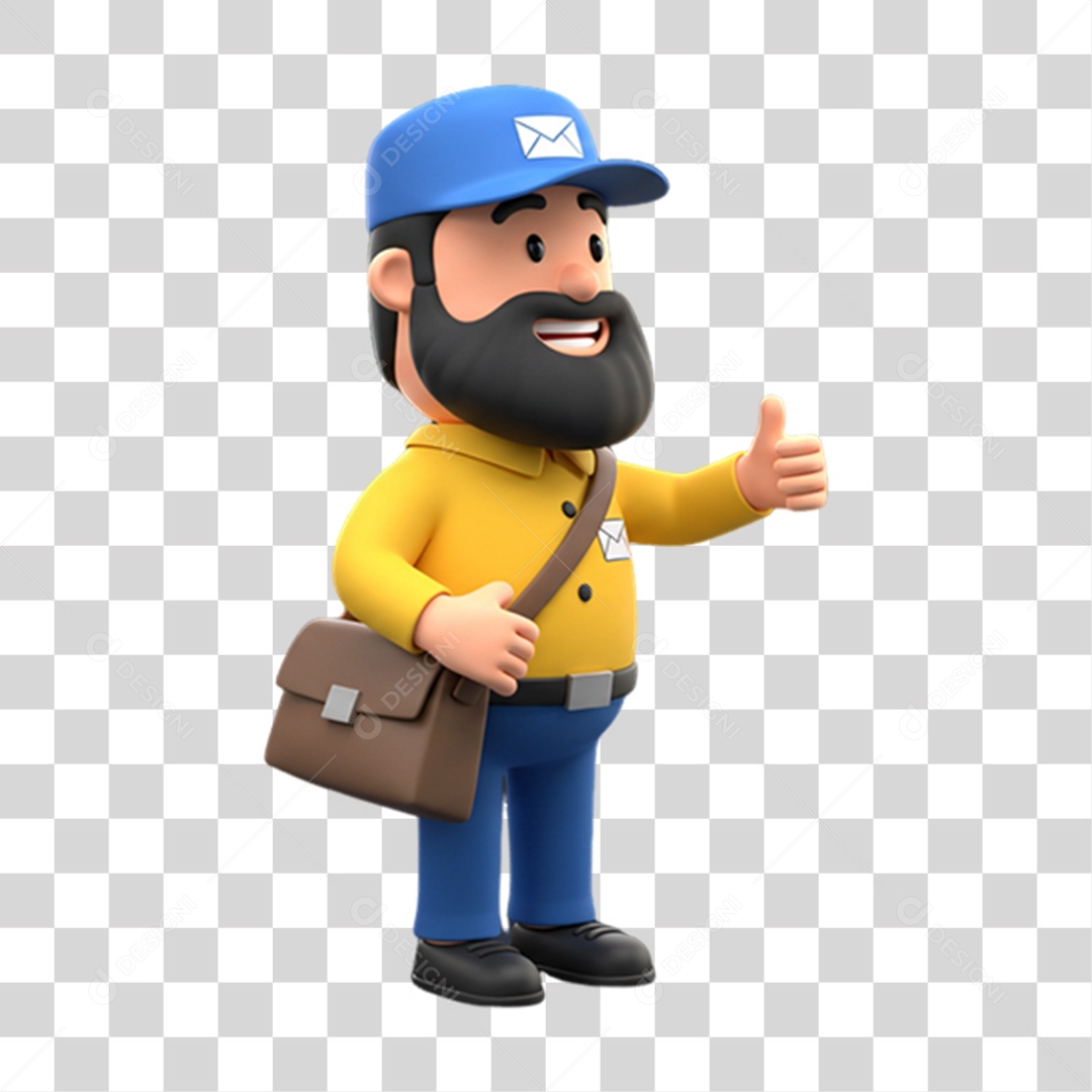 Entregador Carteiro Encomendas PNG Transparente