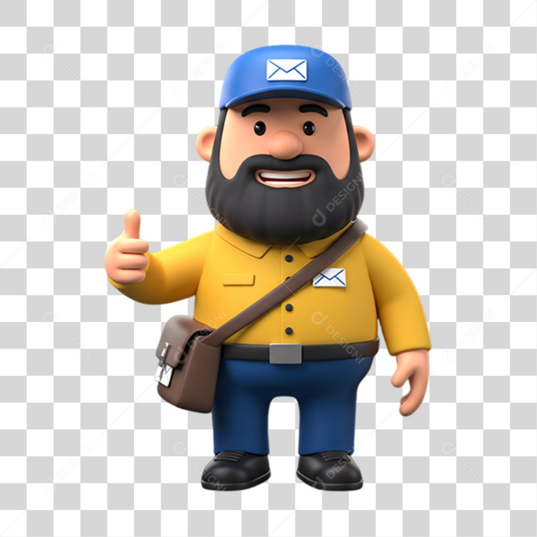 Entregador Carteiro Encomendas PNG Transparente