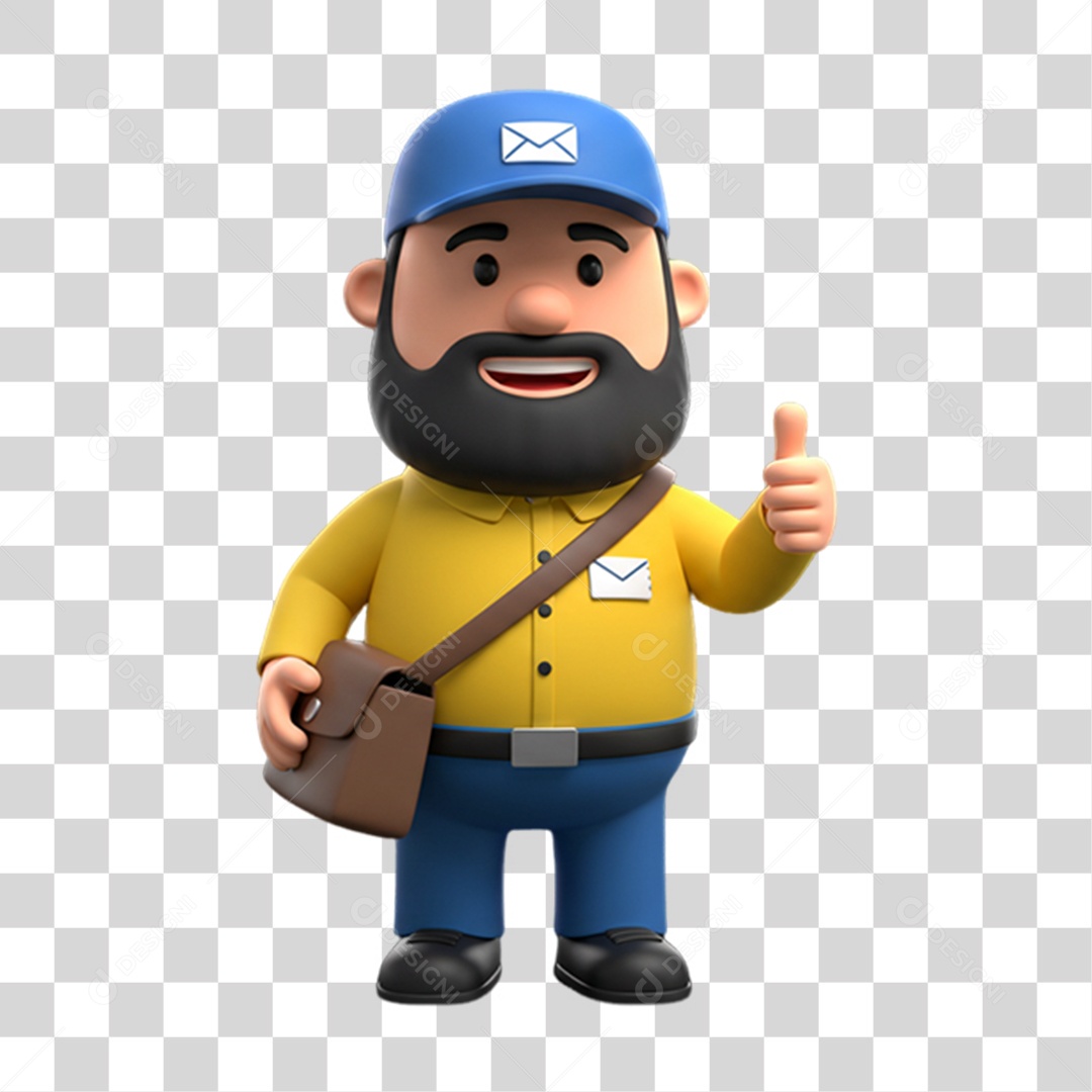 Entregador Carteiro Encomendas PNG Transparente