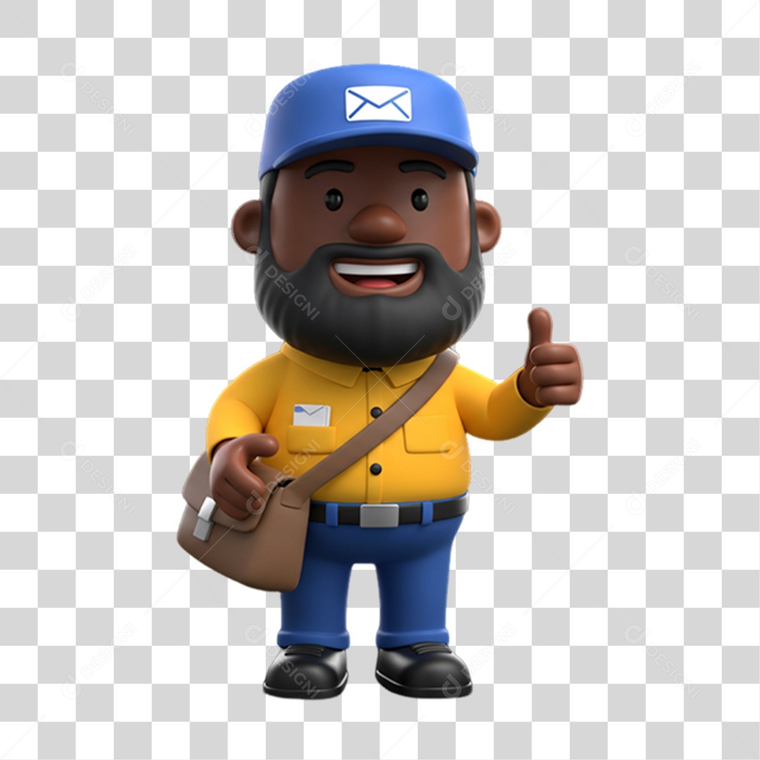 Entregador Carteiro Encomendas PNG Transparente