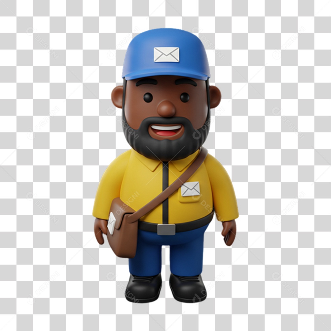 Entregador Carteiro Encomendas PNG Transparente