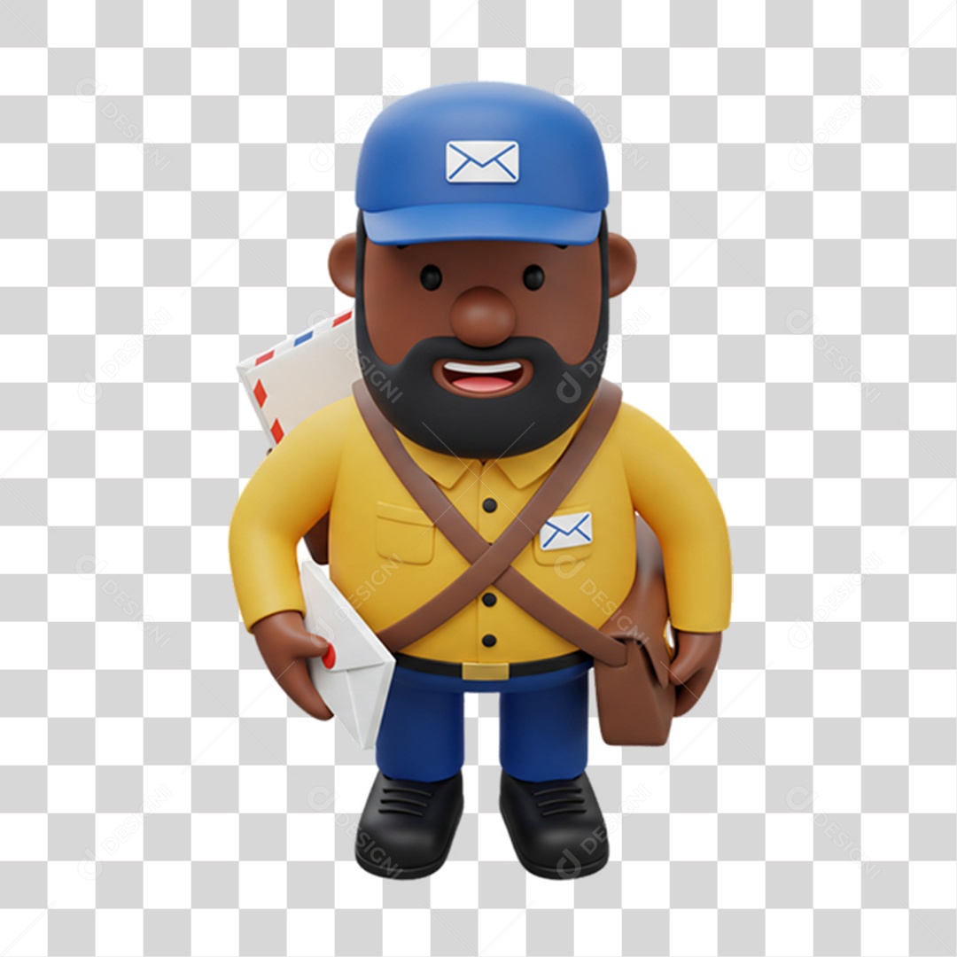 Entregador Carteiro Encomendas PNG Transparente