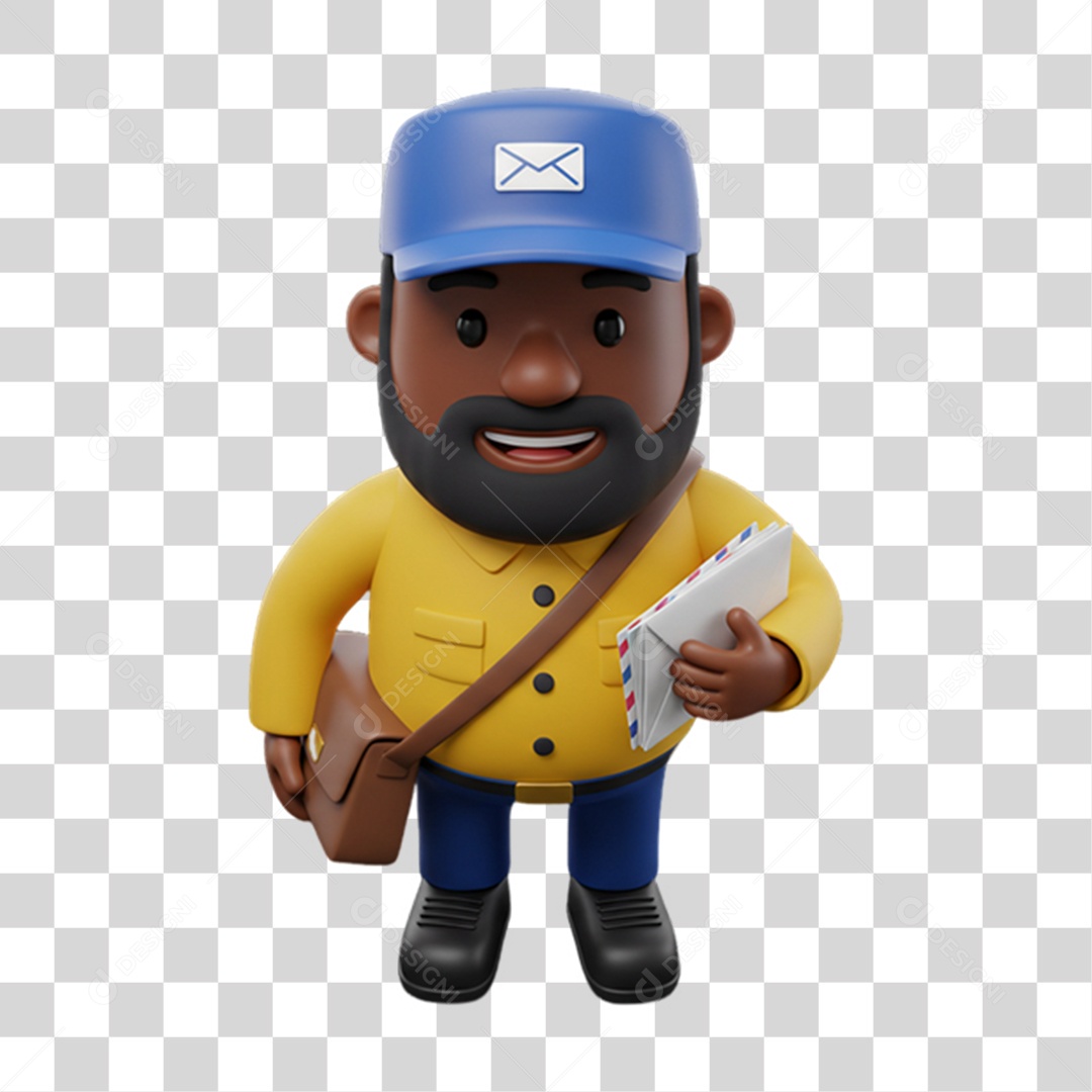 Entregador Carteiro Encomendas PNG Transparente