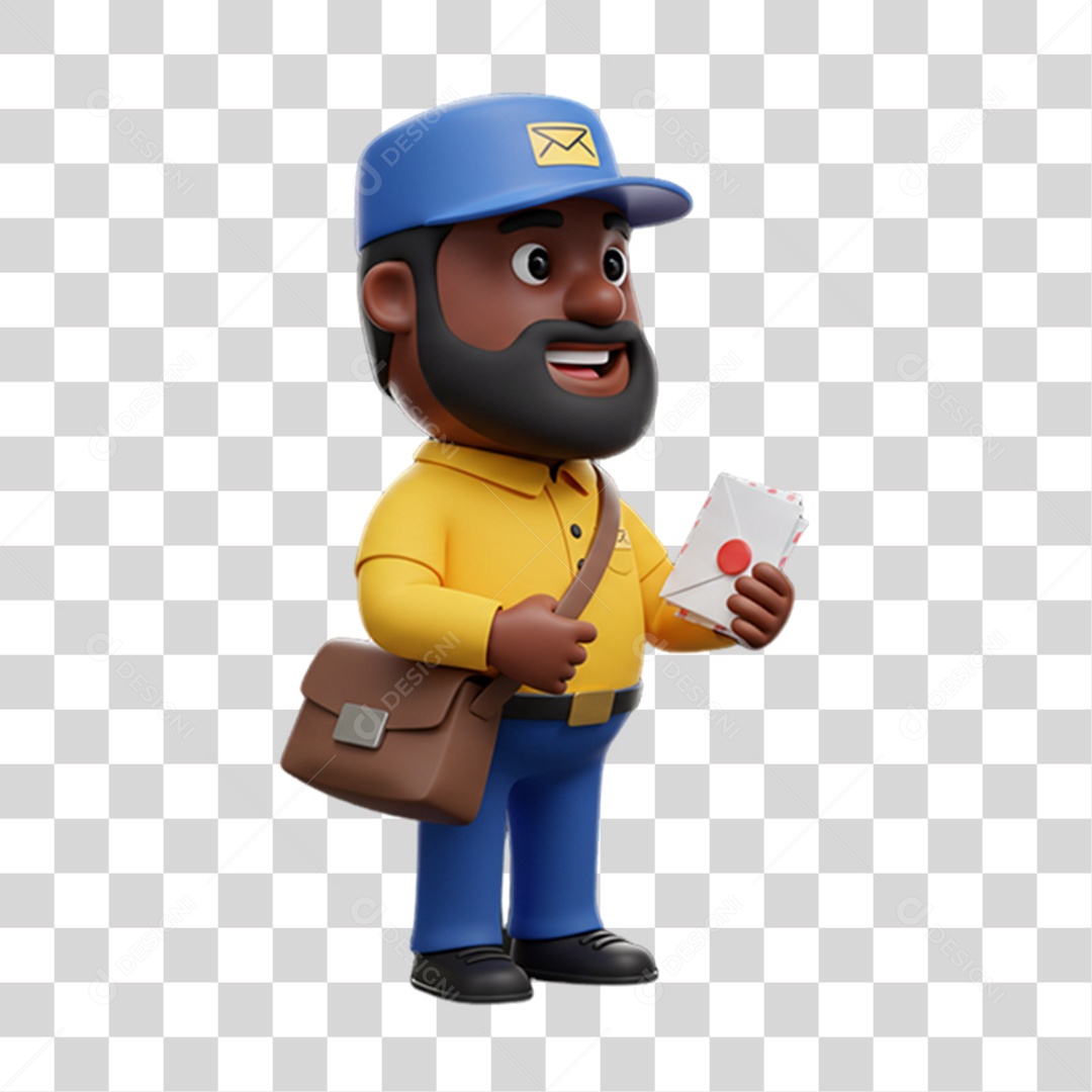 Entregador Carteiro Encomendas PNG Transparente