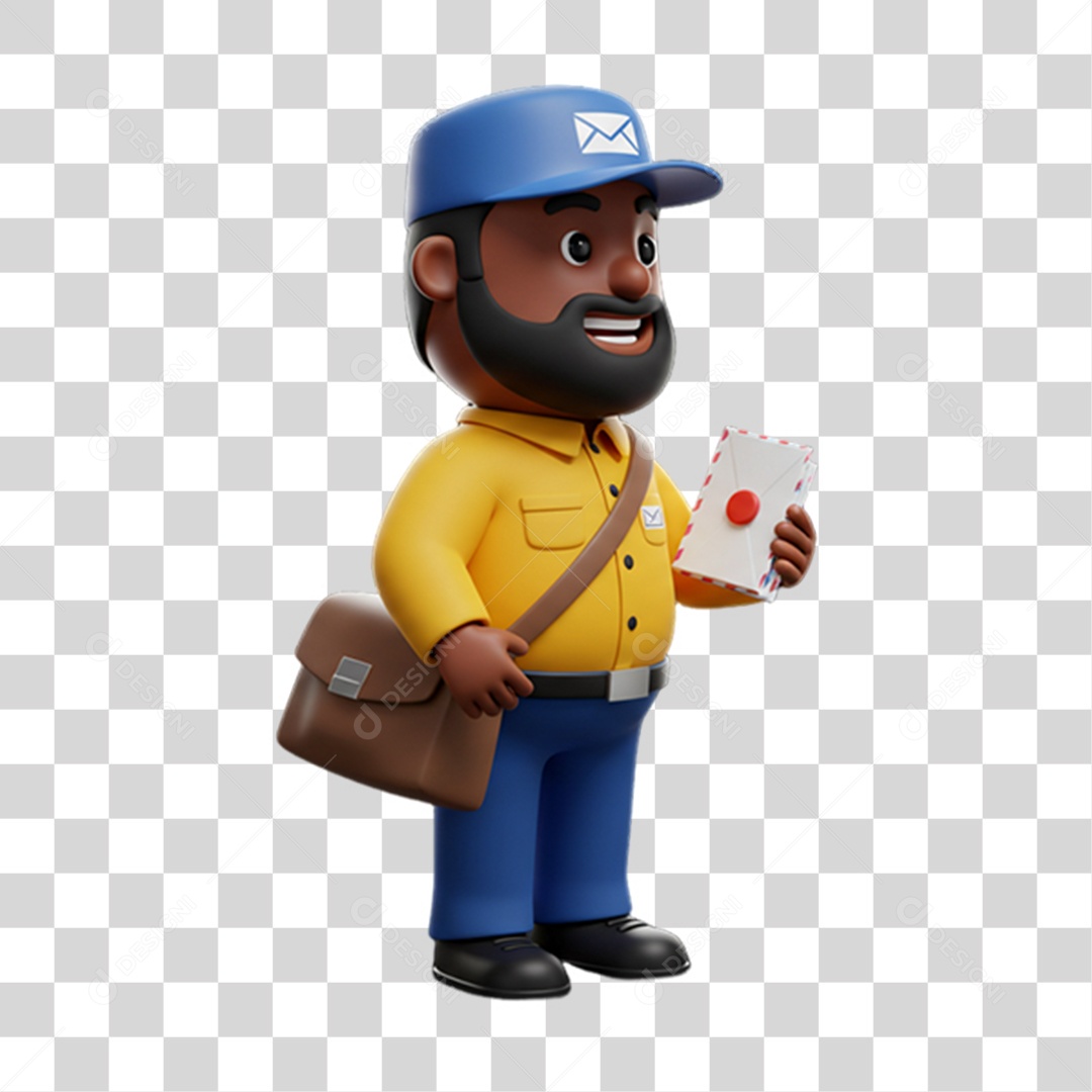Entregador Carteiro Encomendas PNG Transparente