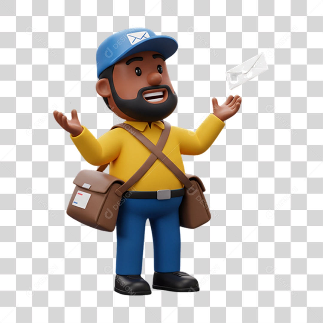 Entregador Carteiro Encomendas PNG Transparente