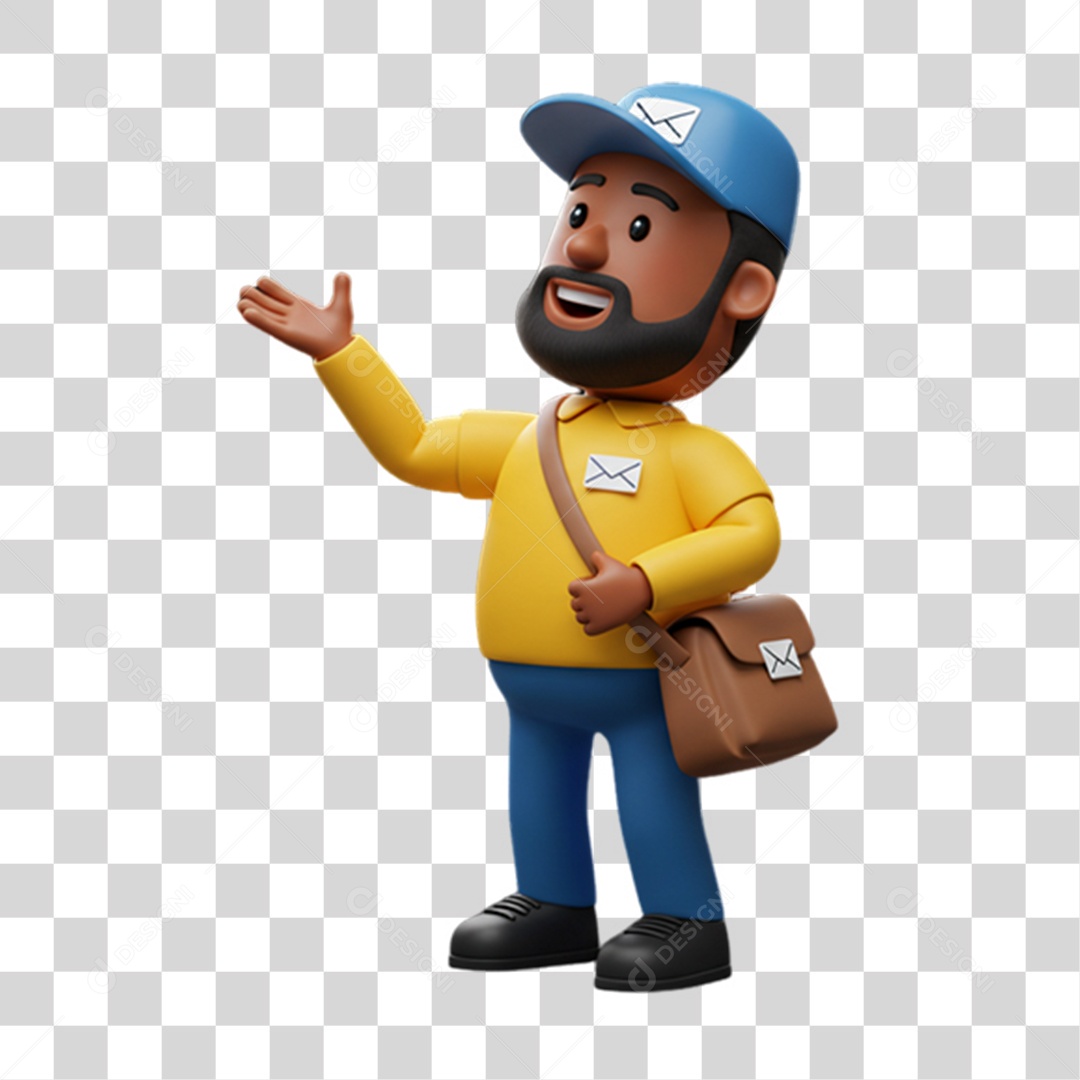Entregador Carteiro Encomendas PNG Transparente