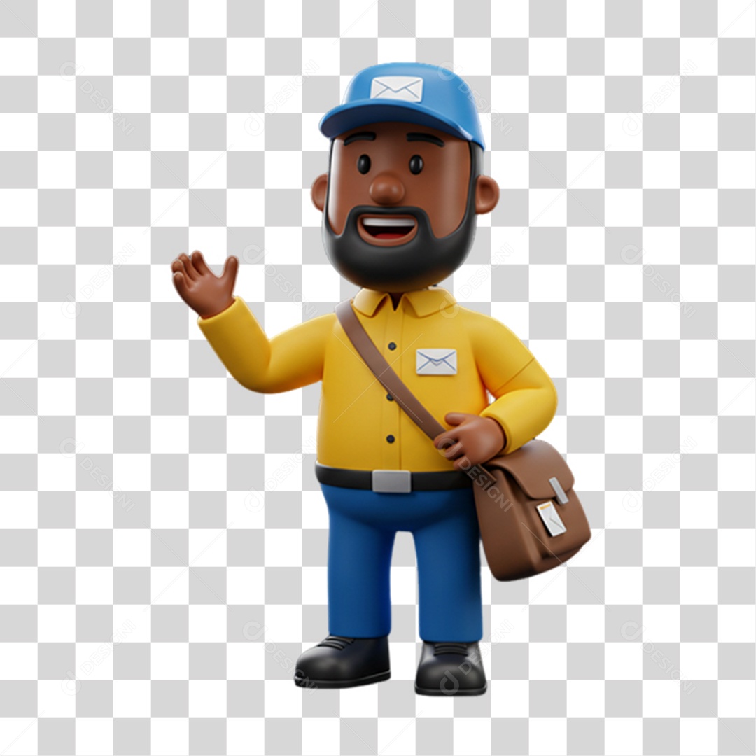 Entregador Carteiro Encomendas PNG Transparente