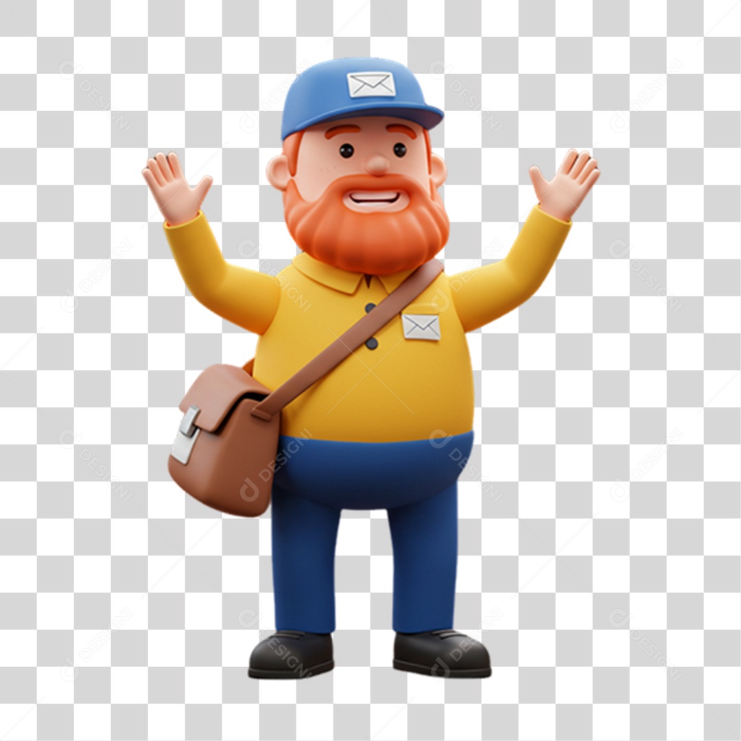 Entregador Carteiro Encomendas PNG Transparente