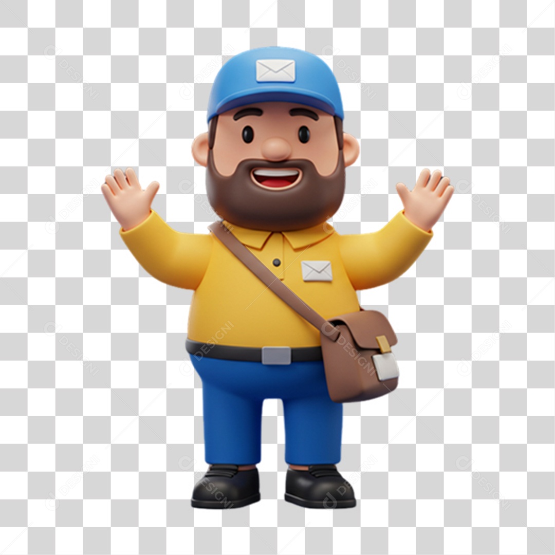 Entregador Carteiro Encomendas PNG Transparente