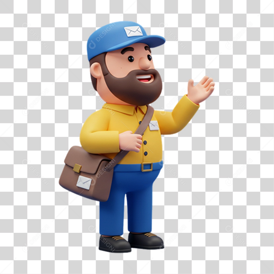 Entregador Carteiro Encomendas PNG Transparente