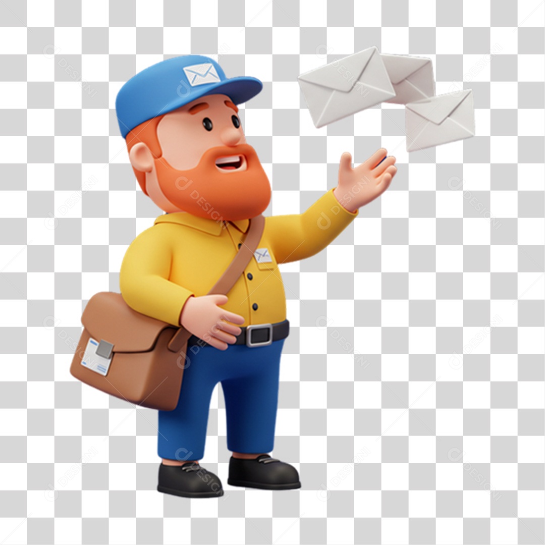 Entregador Carteiro Encomendas PNG Transparente