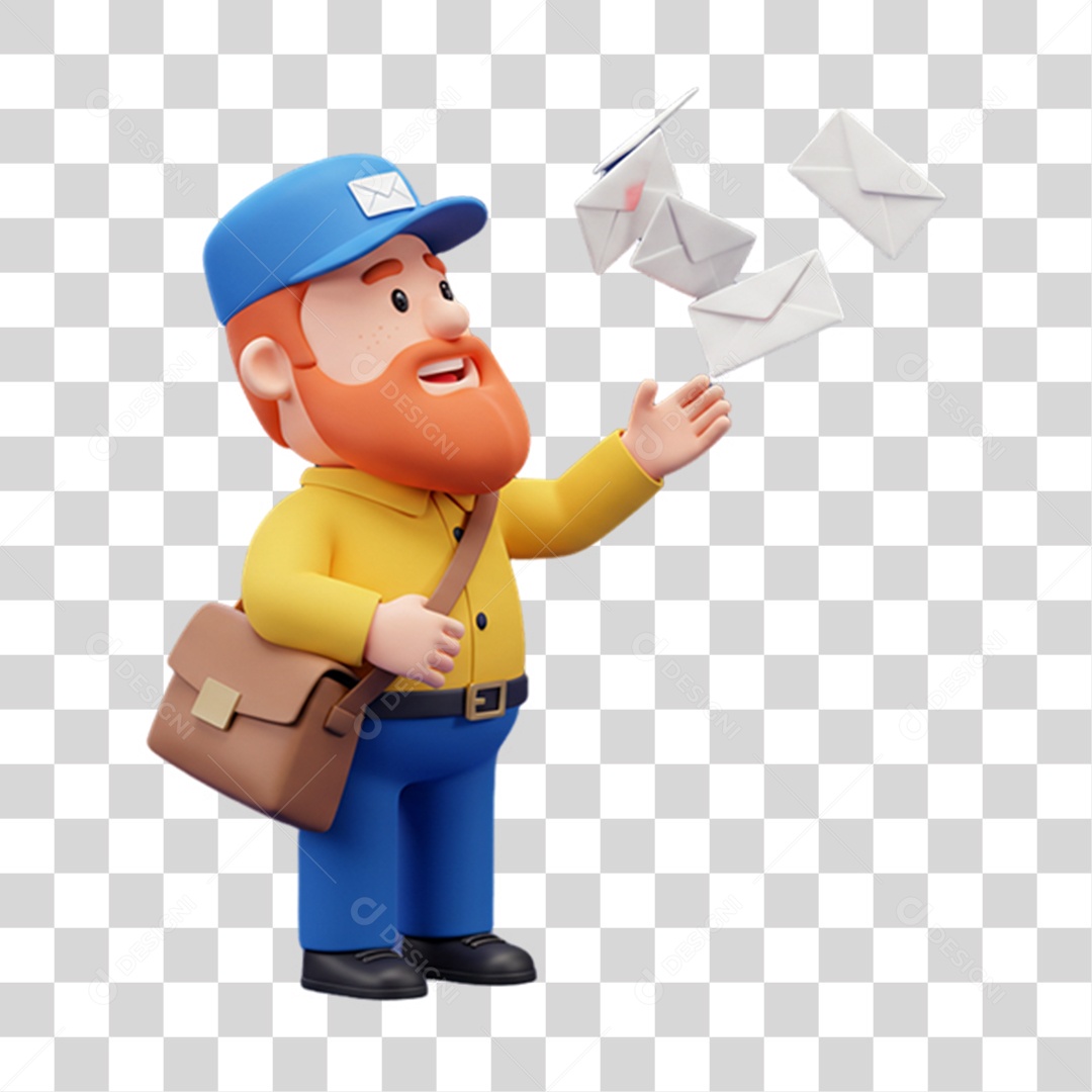 Entregador Carteiro Encomendas PNG Transparente
