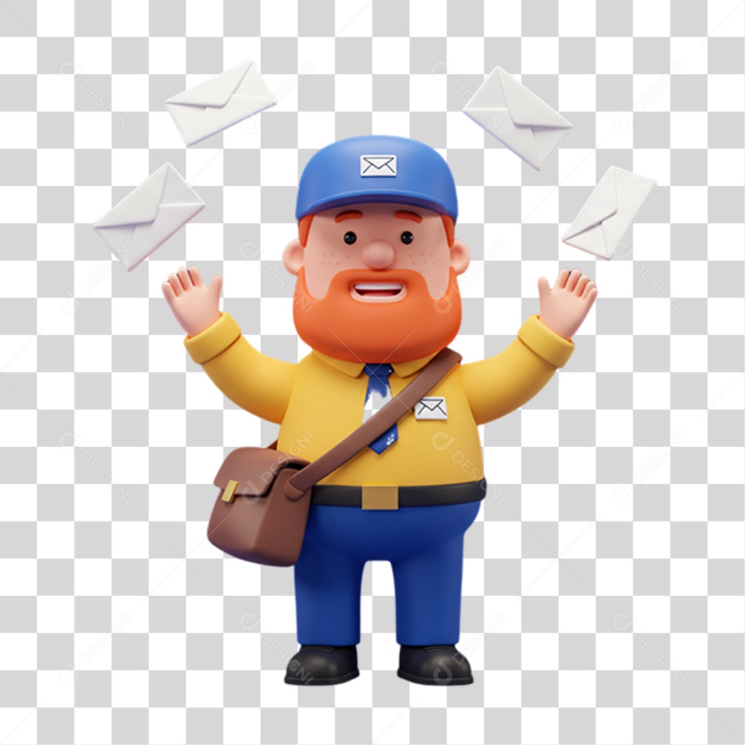 Entregador Carteiro Encomendas PNG Transparente