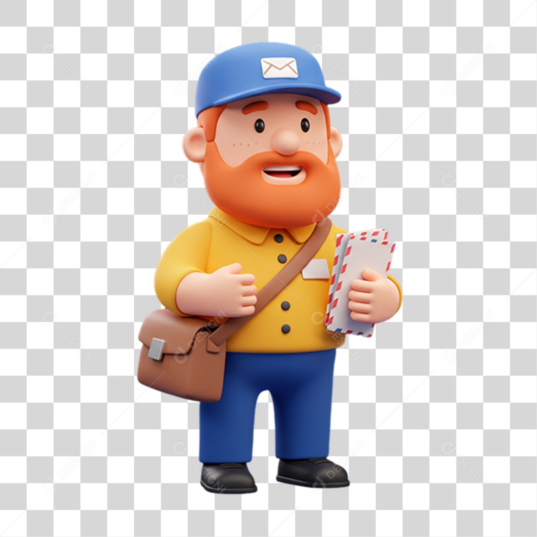 Entregador Carteiro Encomendas PNG Transparente