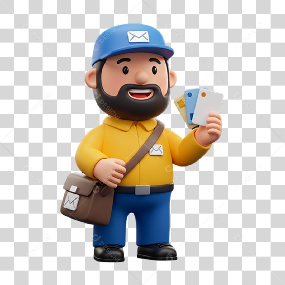 Entregador Carteiro Encomendas PNG Transparente