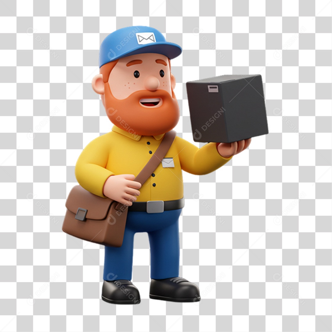 Entregador Carteiro Encomendas PNG Transparente